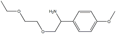 1-[1-amino-2-(2-ethoxyethoxy)ethyl]-4-methoxybenzene Struktur