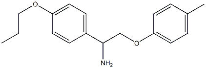 1-[1-amino-2-(4-methylphenoxy)ethyl]-4-propoxybenzene Struktur