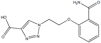 1-[2-(2-carbamoylphenoxy)ethyl]-1H-1,2,3-triazole-4-carboxylic acid Struktur