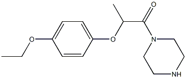 1-[2-(4-ethoxyphenoxy)propanoyl]piperazine Struktur