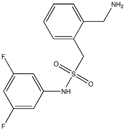 1-[2-(aminomethyl)phenyl]-N-(3,5-difluorophenyl)methanesulfonamide Struktur