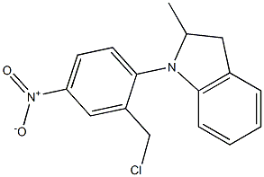 1-[2-(chloromethyl)-4-nitrophenyl]-2-methyl-2,3-dihydro-1H-indole Struktur