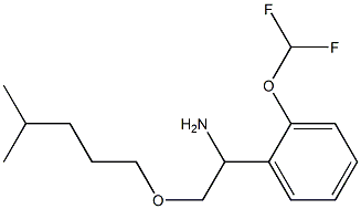 1-[2-(difluoromethoxy)phenyl]-2-[(4-methylpentyl)oxy]ethan-1-amine Struktur