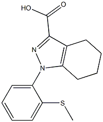 1-[2-(methylsulfanyl)phenyl]-4,5,6,7-tetrahydro-1H-indazole-3-carboxylic acid Struktur