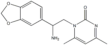 1-[2-amino-2-(1,3-benzodioxol-5-yl)ethyl]-4,6-dimethylpyrimidin-2(1H)-one Struktur