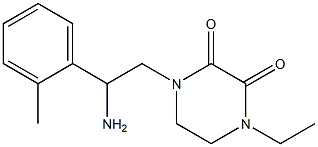 1-[2-amino-2-(2-methylphenyl)ethyl]-4-ethylpiperazine-2,3-dione Struktur