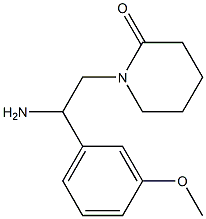 1-[2-amino-2-(3-methoxyphenyl)ethyl]piperidin-2-one Struktur