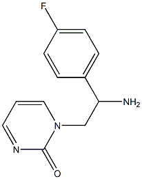 1-[2-amino-2-(4-fluorophenyl)ethyl]pyrimidin-2(1H)-one Struktur