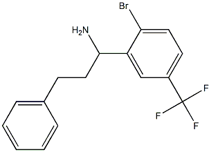 1-[2-bromo-5-(trifluoromethyl)phenyl]-3-phenylpropan-1-amine Struktur