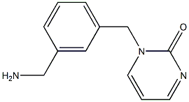 1-[3-(aminomethyl)benzyl]pyrimidin-2(1H)-one Struktur