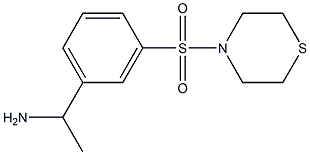 1-[3-(thiomorpholine-4-sulfonyl)phenyl]ethan-1-amine Struktur