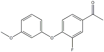 1-[3-fluoro-4-(3-methoxyphenoxy)phenyl]ethan-1-one Struktur