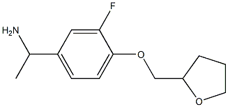 1-[3-fluoro-4-(oxolan-2-ylmethoxy)phenyl]ethan-1-amine Struktur