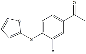 1-[3-fluoro-4-(thiophen-2-ylsulfanyl)phenyl]ethan-1-one Struktur