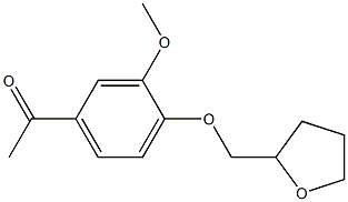 1-[3-methoxy-4-(tetrahydrofuran-2-ylmethoxy)phenyl]ethanone Struktur