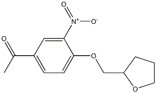 1-[3-nitro-4-(oxolan-2-ylmethoxy)phenyl]ethan-1-one Struktur