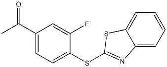 1-[4-(1,3-benzothiazol-2-ylsulfanyl)-3-fluorophenyl]ethan-1-one Struktur