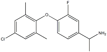 1-[4-(4-chloro-2,6-dimethylphenoxy)-3-fluorophenyl]ethan-1-amine Struktur