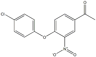 1-[4-(4-chlorophenoxy)-3-nitrophenyl]ethan-1-one Struktur