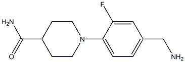 1-[4-(aminomethyl)-2-fluorophenyl]piperidine-4-carboxamide Struktur