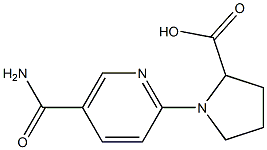 1-[5-(aminocarbonyl)pyridin-2-yl]pyrrolidine-2-carboxylic acid Struktur