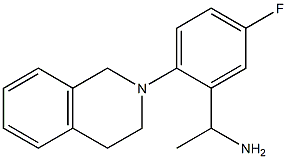 1-[5-fluoro-2-(1,2,3,4-tetrahydroisoquinolin-2-yl)phenyl]ethan-1-amine Struktur