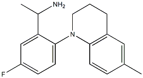 1-[5-fluoro-2-(6-methyl-1,2,3,4-tetrahydroquinolin-1-yl)phenyl]ethan-1-amine Struktur