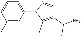 1-[5-methyl-1-(3-methylphenyl)-1H-pyrazol-4-yl]ethan-1-amine Struktur