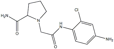 1-{[(4-amino-2-chlorophenyl)carbamoyl]methyl}pyrrolidine-2-carboxamide Struktur