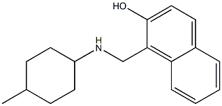 1-{[(4-methylcyclohexyl)amino]methyl}naphthalen-2-ol Struktur