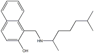 1-{[(6-methylheptan-2-yl)amino]methyl}naphthalen-2-ol Struktur