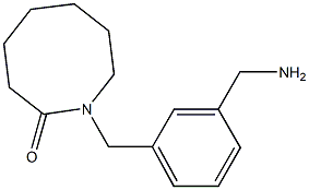 1-{[3-(aminomethyl)phenyl]methyl}azocan-2-one Struktur