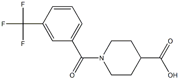 1-{[3-(trifluoromethyl)phenyl]carbonyl}piperidine-4-carboxylic acid Struktur