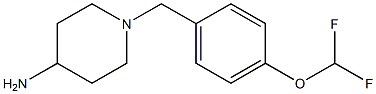 1-{[4-(difluoromethoxy)phenyl]methyl}piperidin-4-amine Struktur