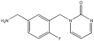 1-{[5-(aminomethyl)-2-fluorophenyl]methyl}-1,2-dihydropyrimidin-2-one Struktur