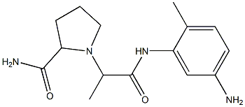 1-{1-[(5-amino-2-methylphenyl)carbamoyl]ethyl}pyrrolidine-2-carboxamide Struktur