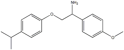 1-{1-amino-2-[4-(propan-2-yl)phenoxy]ethyl}-4-methoxybenzene Struktur