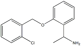 1-{2-[(2-chlorophenyl)methoxy]phenyl}ethan-1-amine Struktur