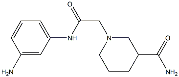 1-{2-[(3-aminophenyl)amino]-2-oxoethyl}piperidine-3-carboxamide Struktur