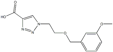 1-{2-[(3-methoxyphenyl)methoxy]ethyl}-1H-1,2,3-triazole-4-carboxylic acid Struktur