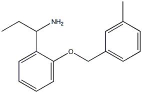 1-{2-[(3-methylphenyl)methoxy]phenyl}propan-1-amine Struktur