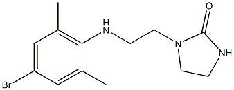 1-{2-[(4-bromo-2,6-dimethylphenyl)amino]ethyl}imidazolidin-2-one Struktur