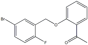 1-{2-[(5-bromo-2-fluorophenyl)methoxy]phenyl}ethan-1-one Struktur