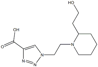 1-{2-[2-(2-hydroxyethyl)piperidin-1-yl]ethyl}-1H-1,2,3-triazole-4-carboxylic acid Struktur