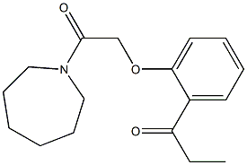 1-{2-[2-(azepan-1-yl)-2-oxoethoxy]phenyl}propan-1-one Struktur