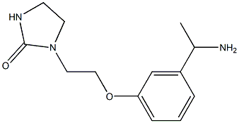 1-{2-[3-(1-aminoethyl)phenoxy]ethyl}imidazolidin-2-one Struktur