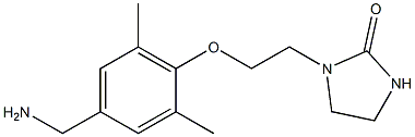 1-{2-[4-(aminomethyl)-2,6-dimethylphenoxy]ethyl}imidazolidin-2-one Struktur