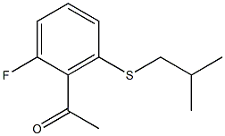 1-{2-fluoro-6-[(2-methylpropyl)sulfanyl]phenyl}ethan-1-one Struktur