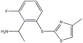 1-{2-fluoro-6-[(4-methyl-1,3-thiazol-2-yl)sulfanyl]phenyl}ethan-1-amine Struktur