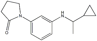 1-{3-[(1-cyclopropylethyl)amino]phenyl}pyrrolidin-2-one Struktur